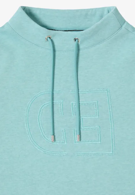 Funnelneck Sweatshirt foam blue melange