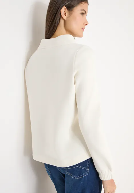 Funnelneck Sweatshirt creamy white