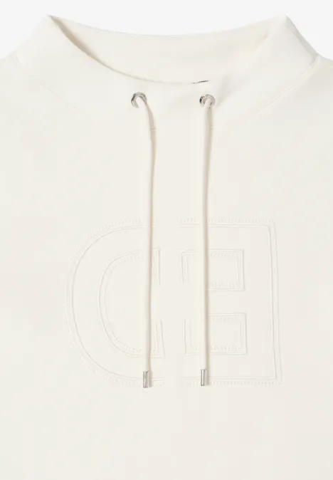 Funnelneck Sweatshirt creamy white