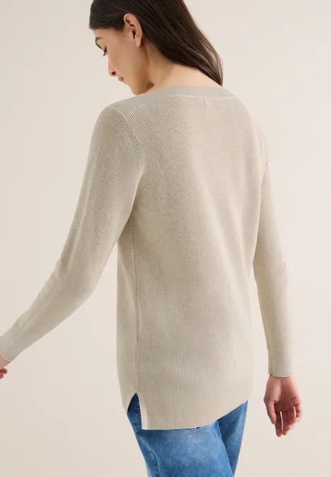 Strukturpullover egg beige melange Strukturpullover egg beige melange