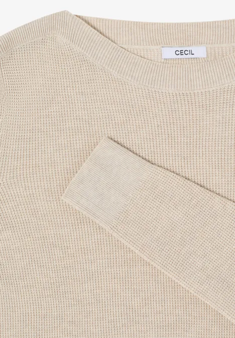 Strukturpullover egg beige melange Strukturpullover egg beige melange