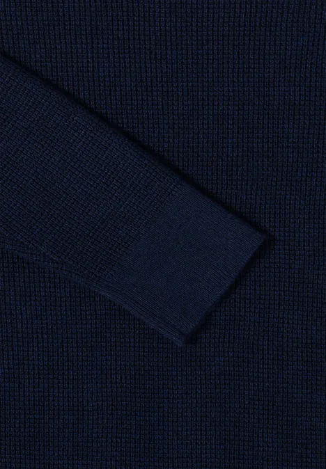 Strukturpullover deep denim blue melange Strukturpullover deep denim blue melange