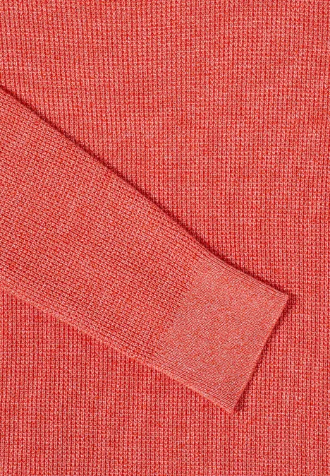 Strukturpullover cherry tomato orange melange Strukturpullover cherry tomato orange melange