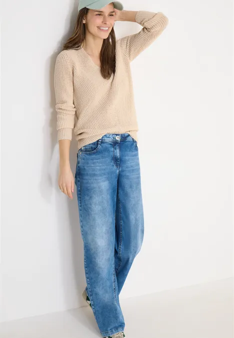 Strukturpullover pearl beige Strukturpullover pearl beige