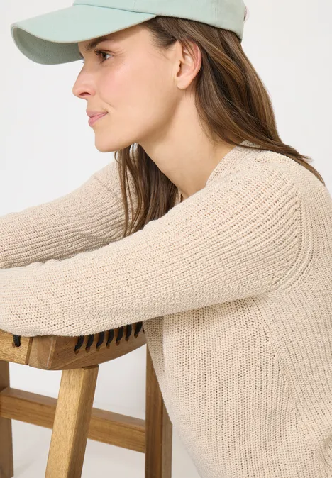 Strukturpullover pearl beige Strukturpullover pearl beige