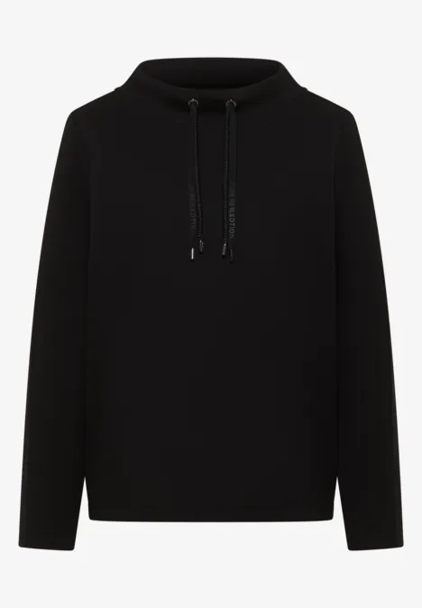 Sweatshirt mit Glitzertape Black Sweatshirt mit Glitzertape Black