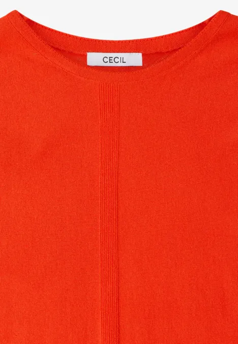 Dolman Pullover cherry tomato orange