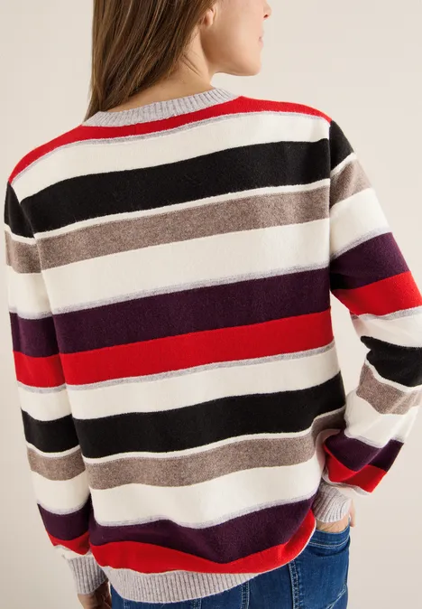 Gestreifter Pullover vanilla white