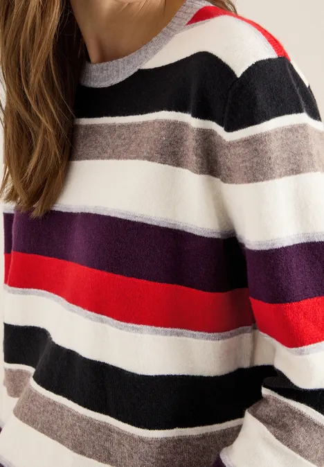 Gestreifter Pullover vanilla white