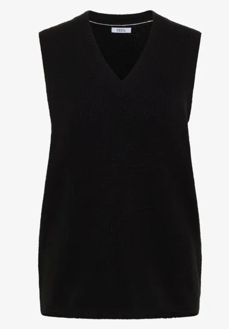 Kuscheliger Pullunder Black Kuscheliger Pullunder Black