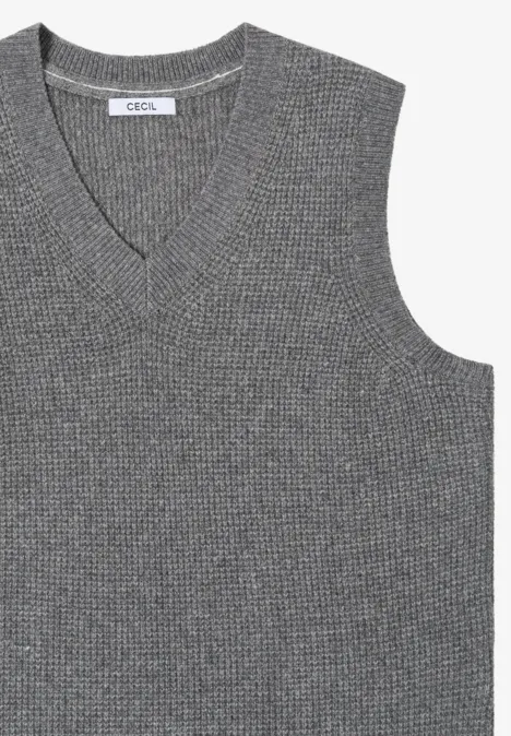 Kuscheliger Pullunder flint grey melange