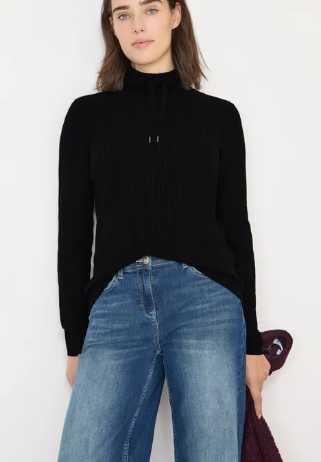 Pullover in Unifarbe Black Pullover in Unifarbe Black