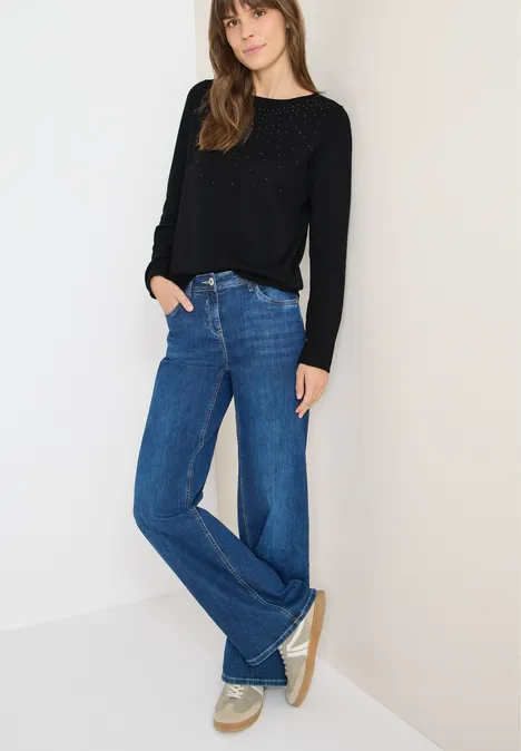 Pullover mit Glitzer Black Pullover mit Glitzer Black