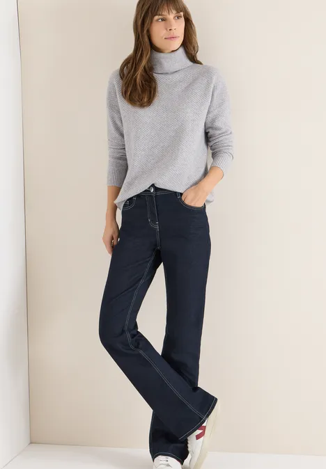 Structure du pull à col roulé luna grey melange