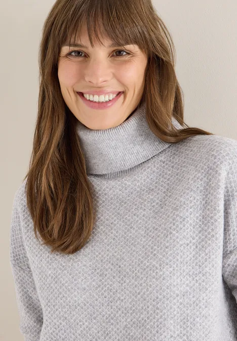 Structure du pull à col roulé luna grey melange