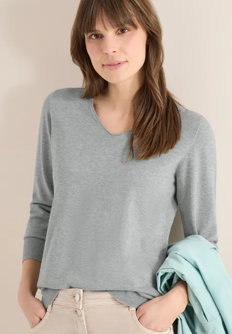 Basic Pullover mineral grey melange