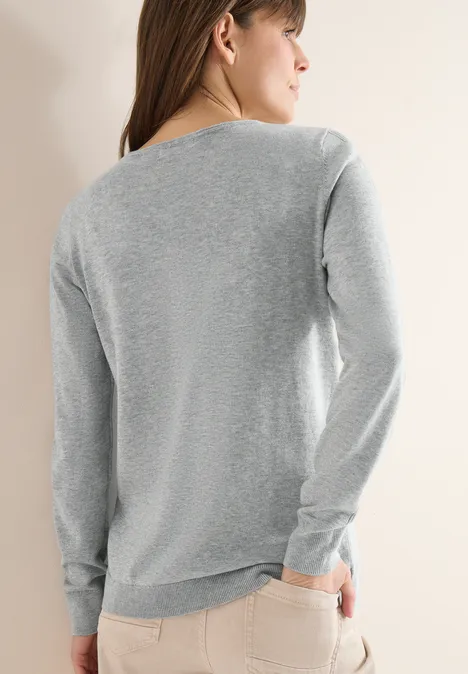 Basic Pullover mineral grey melange