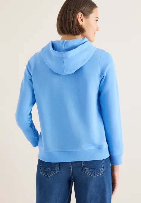 Hoodie met borduursel fountain blue Hoodie met borduursel fountain blue