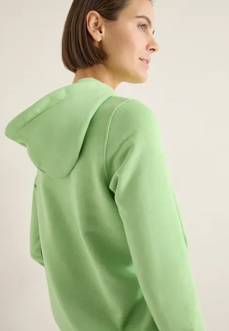 Hoodie avec broderie bamboo green