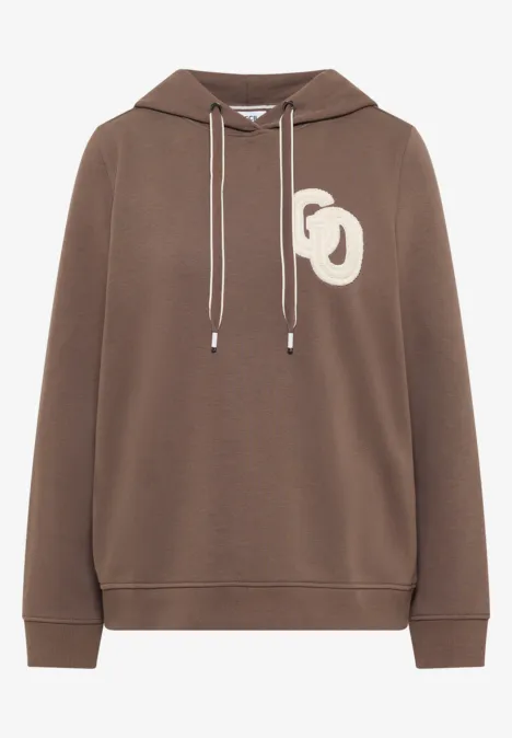 Hoodie avec broderie urban taupe