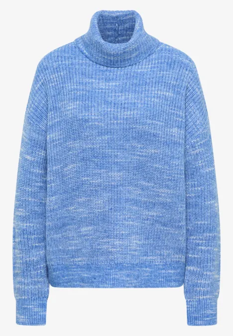 Pull à col roulé Space Dye fountain blue Pull à col roulé Space Dye fountain blue