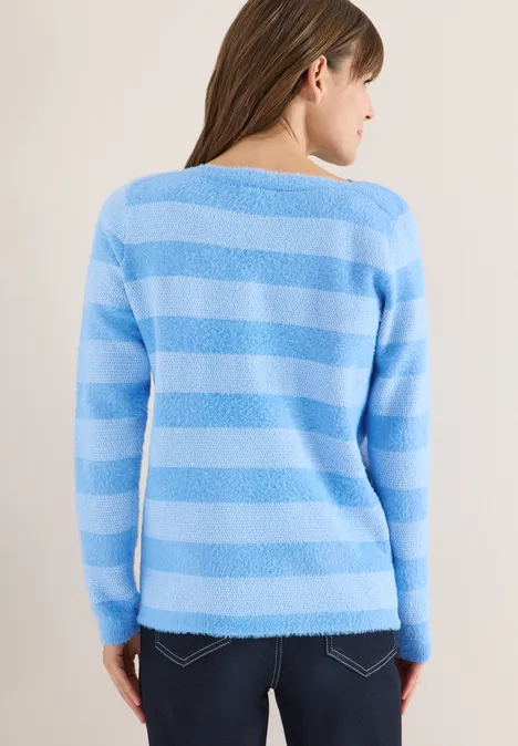 Federgarnpullover fountain blue