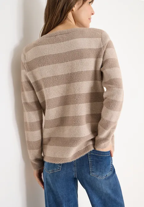 Federgarnpullover urban taupe
