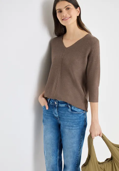 Pull structuré coffee taupe Pull structuré coffee taupe