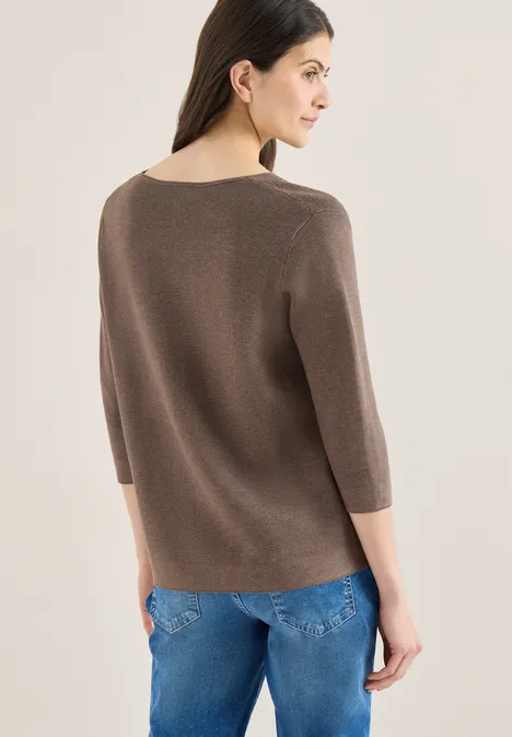 Pull structuré coffee taupe Pull structuré coffee taupe