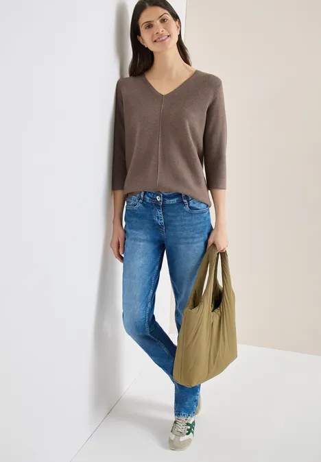 Pull structuré coffee taupe Pull structuré coffee taupe