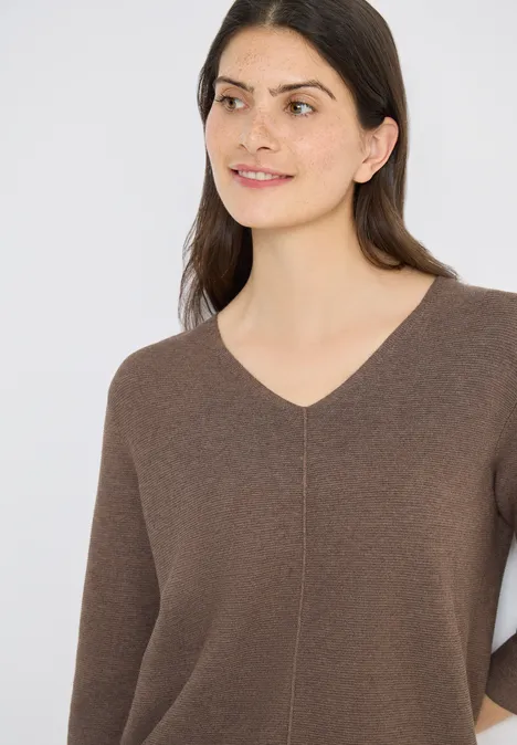 Pull structuré coffee taupe Pull structuré coffee taupe