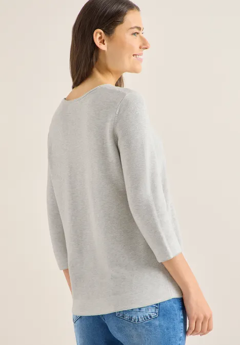 Pull structuré milky grey melange