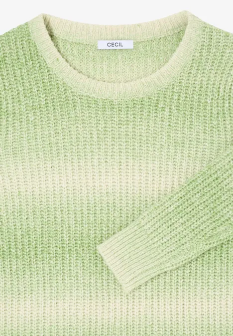 Space Dye Pullover bamboo green melange