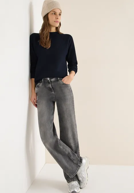 Dolman trui met structuur universal blue