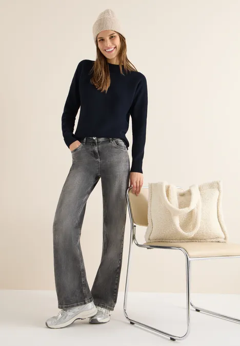 Dolman trui met structuur universal blue