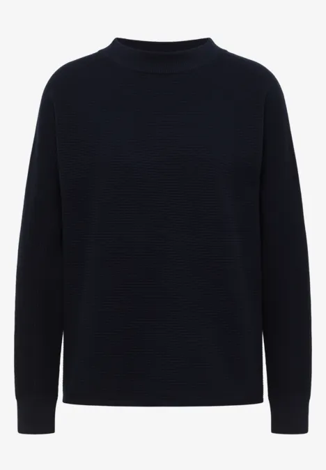 Dolman trui met structuur universal blue