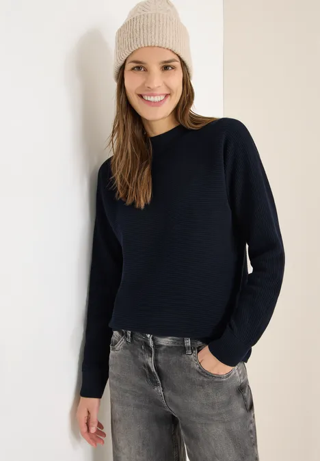 Dolman trui met structuur universal blue