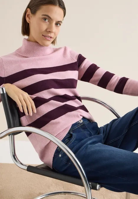 Softer Rollkragenpullover blossom glow melange