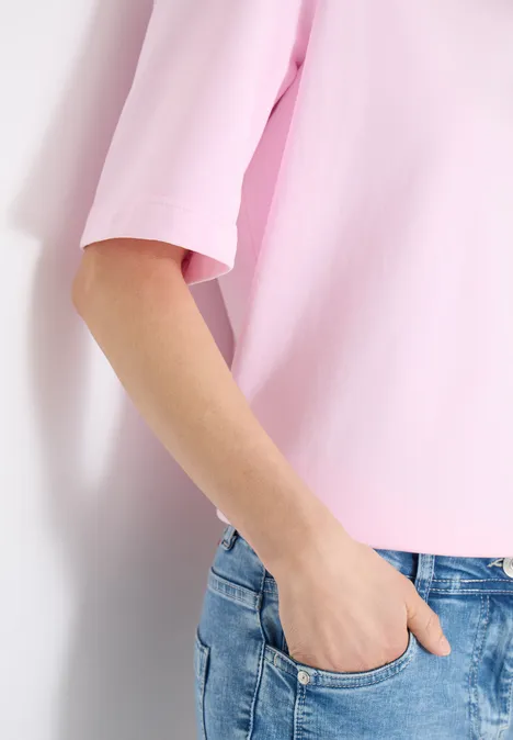 Kurzarm Sweatshirt im Garment dye Look tea rose Kurzarm Sweatshirt im Garment dye Look tea rose