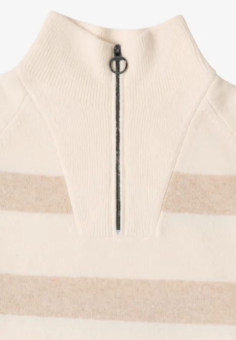 Gestreifter Pullover desert beige melange