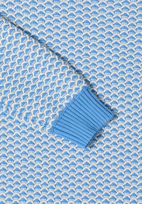 Sweter w dwóch kolorach fountain blue