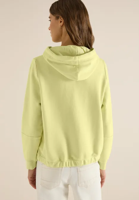 Hoodie mit Stickerei iced yellow