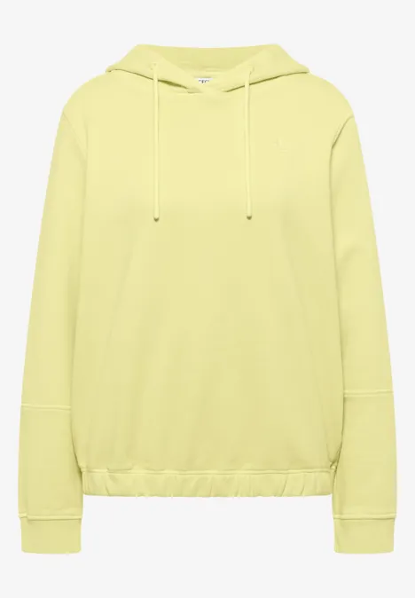 Hoodie mit Stickerei iced yellow
