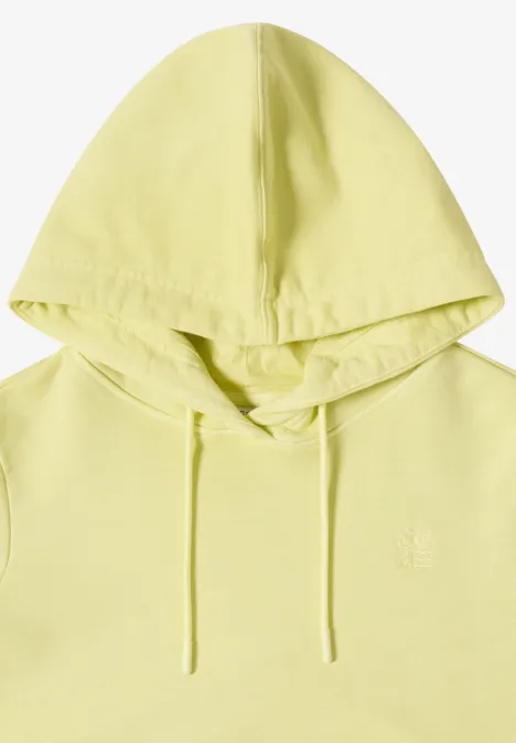 Hoodie mit Stickerei iced yellow
