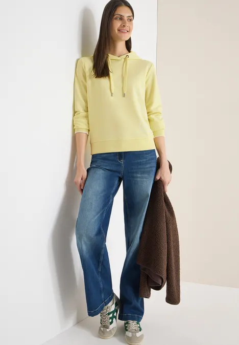 Hoodie z nadrukiem na plecach iced yellow