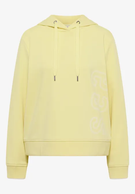 Hoodie z nadrukiem na plecach iced yellow