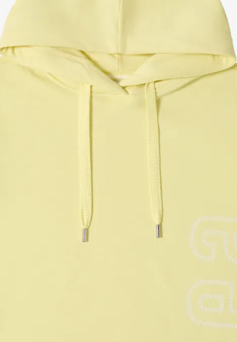 Hoodie z nadrukiem na plecach iced yellow