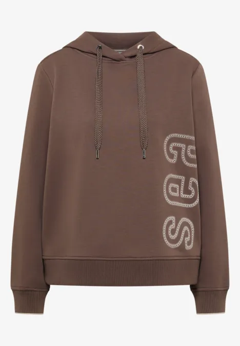 Hoodie z nadrukiem na plecach urban taupe