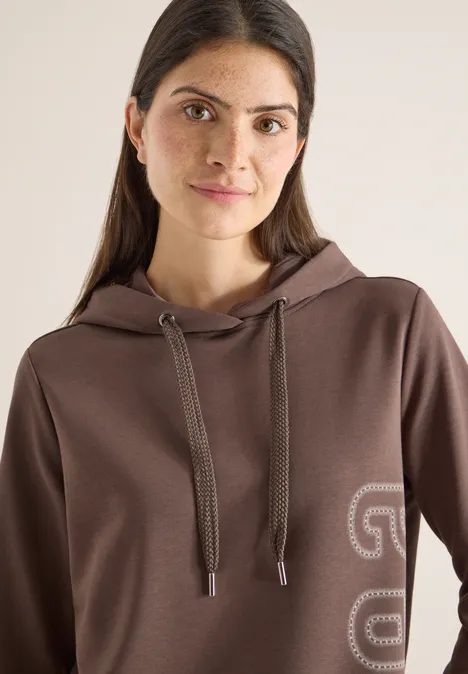 Hoodie z nadrukiem na plecach urban taupe