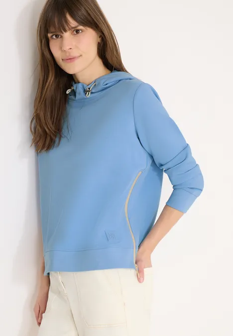 Hoodie z zamkiem błyskawicznym cloud blue
